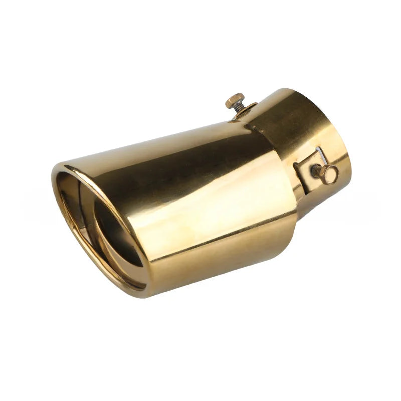 Universal Car Exhaust Muffler Tip Round Stainless Steel Car Tail Rear Chrome Round Exhaust Pipe Tail Muffler Tip Pipe