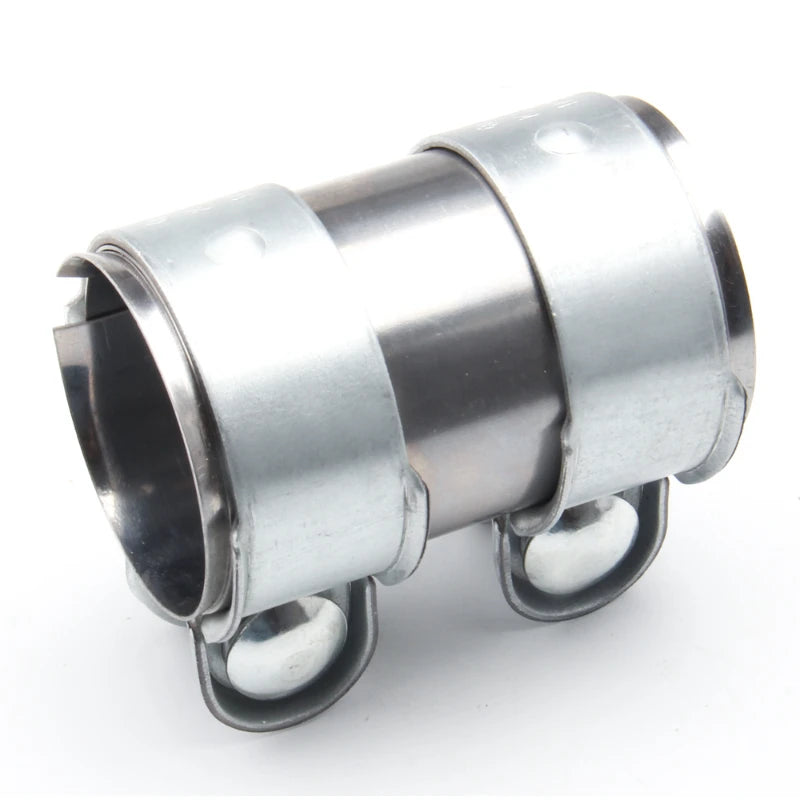 Exhaust Clamp Stainless Steel 45mm 50mm 55mm 60mm 65mm 70mm 76mm Exhaust Tube Pipe Connector Joiner Sleeve Clamp Adjustable Tip