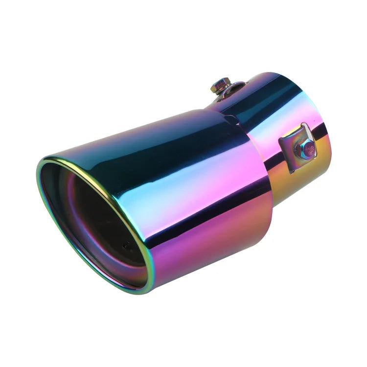 Universal Car Exhaust Muffler Tip Round Stainless Steel Car Tail Rear Chrome Round Exhaust Pipe Tail Muffler Tip Pipe