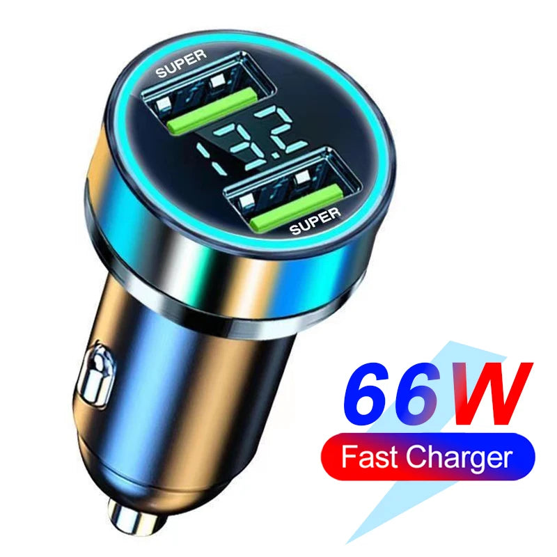 Car Charger250W 6 Ports Fast Charging PD QC3.0 USB C Car Phone Charger Type C Adapter in Car For iPhone Samsung Huawei Xiaomi