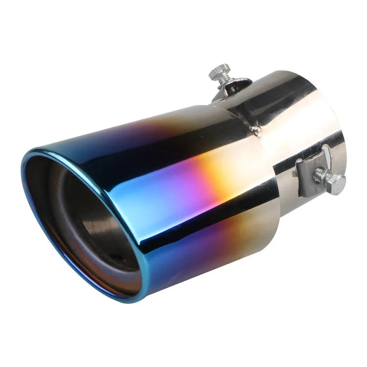 Universal Car Exhaust Muffler Tip Round Stainless Steel Car Tail Rear Chrome Round Exhaust Pipe Tail Muffler Tip Pipe