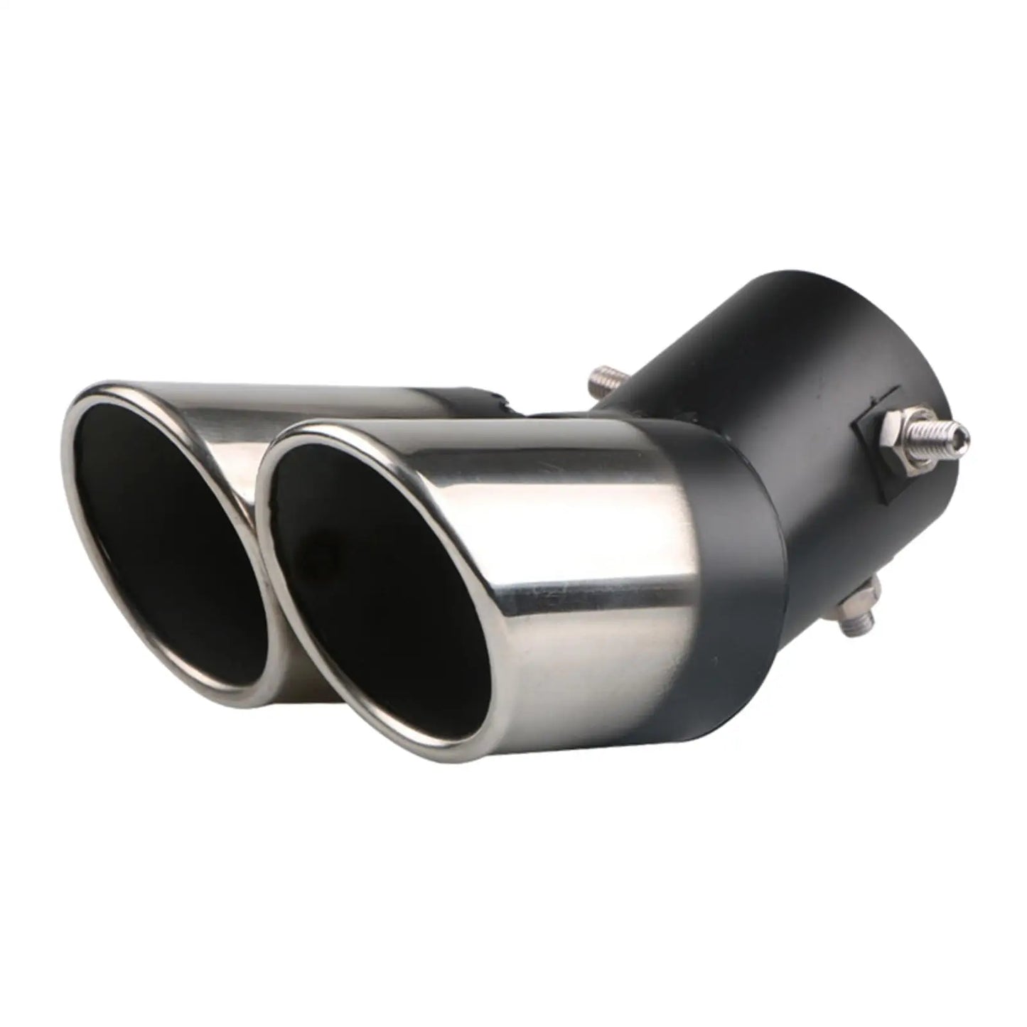 Car Dual Throat Muffler Exhaust Tail Pipe Compact Double Outlet Tail Pipe